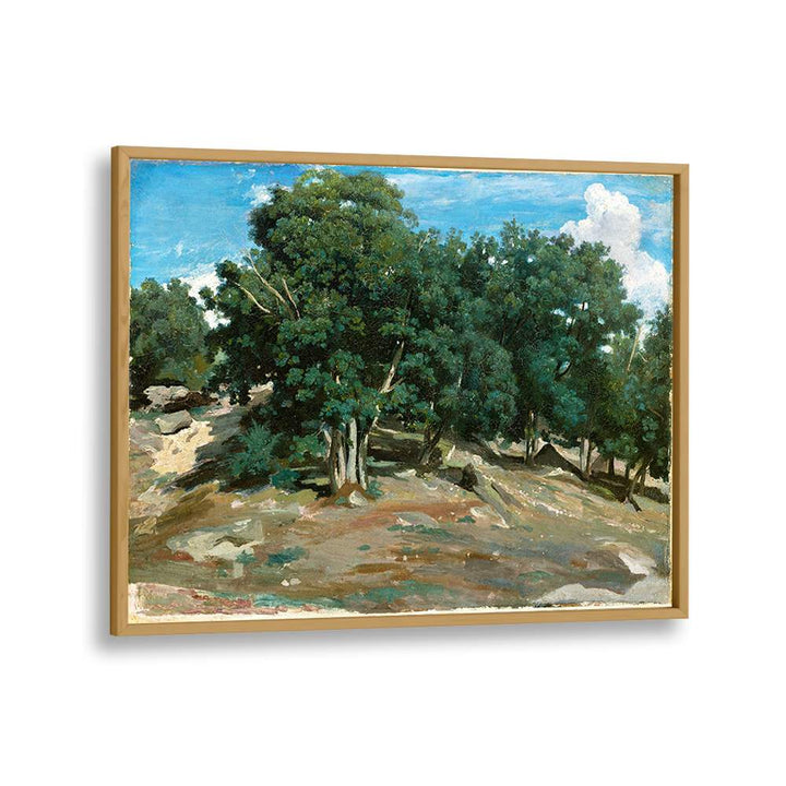 FONTAINEBLEAU OAK TREES AT BAS-BRÉAU (1832 OR 1833) , VINTAGE PAINTINGS