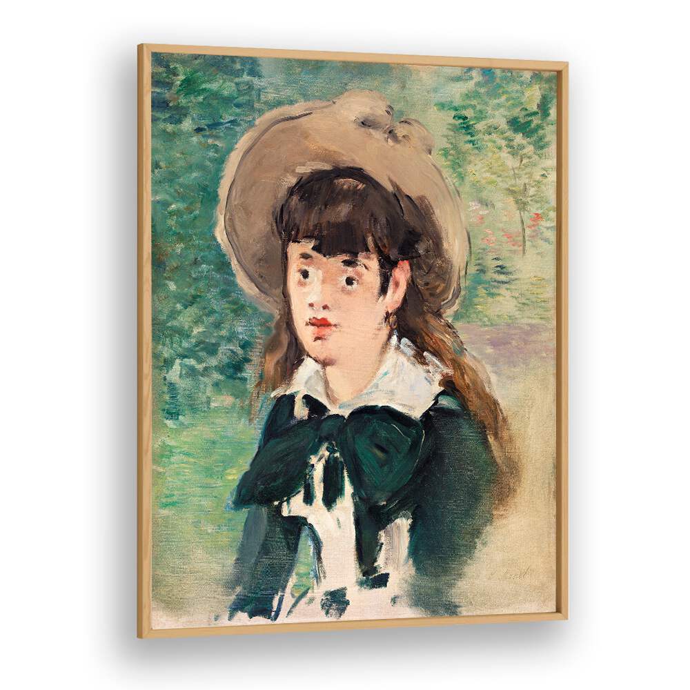 YOUNG GIRL ON A BENCH (FILLETTE SUR UN BANC), (1880) BY EDOUARD MANET , VINTAGE PAINTINGS