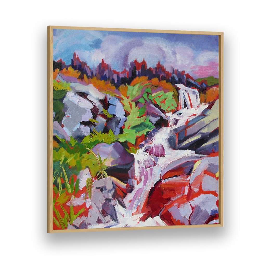 WATERFALL , LANDSCAPE PAINTINGS