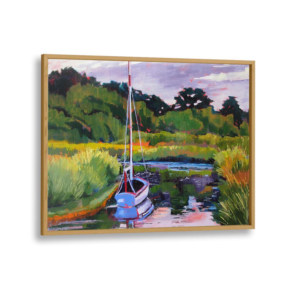 BOAT IN PLEASANT BAY , BEACH PAINTINGS