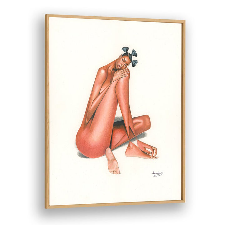 Elegant BLACKDIAMOND(PEACE), AFRICAN ART PAINTINGS showcasing a serene figure, perfect for enhancing any space.