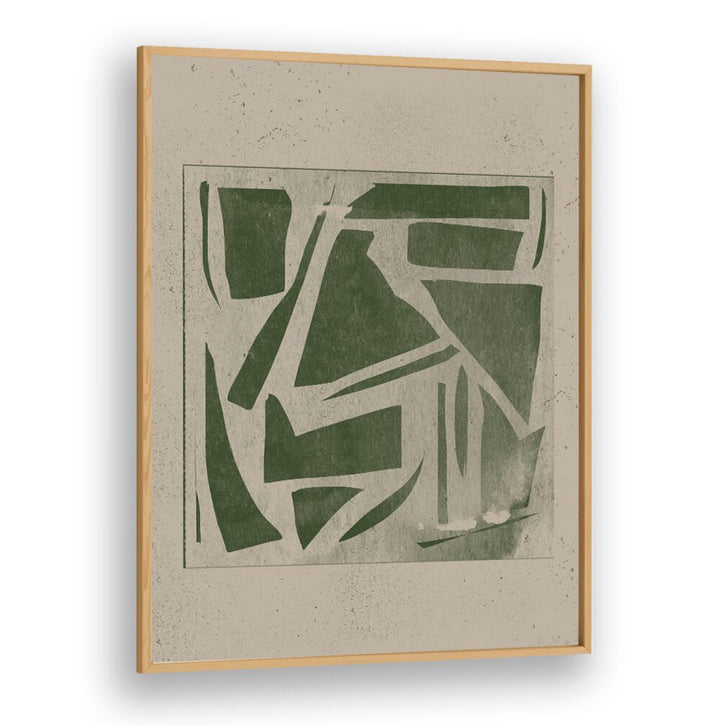 GREEN PAPER CUT NO.1 , ABSTRACT PAINTINGS