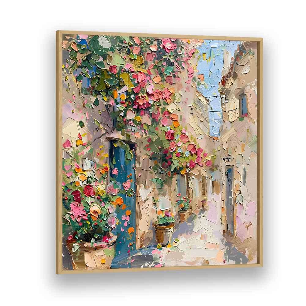 Lifelike STREET OF FLOWERS artwork brightens any space with vibrant colors and stunning floral designs.