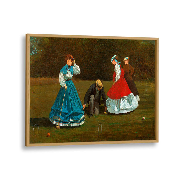 CROQUET SCENE (1866)  , VINTAGE PAINTINGS