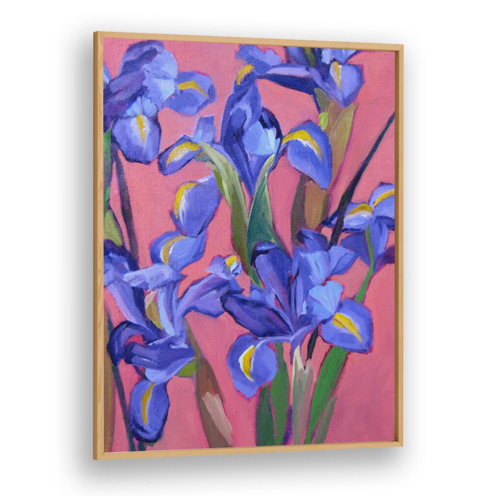 IRISES IV ,  FLORAL FLOWER PAINTINGS