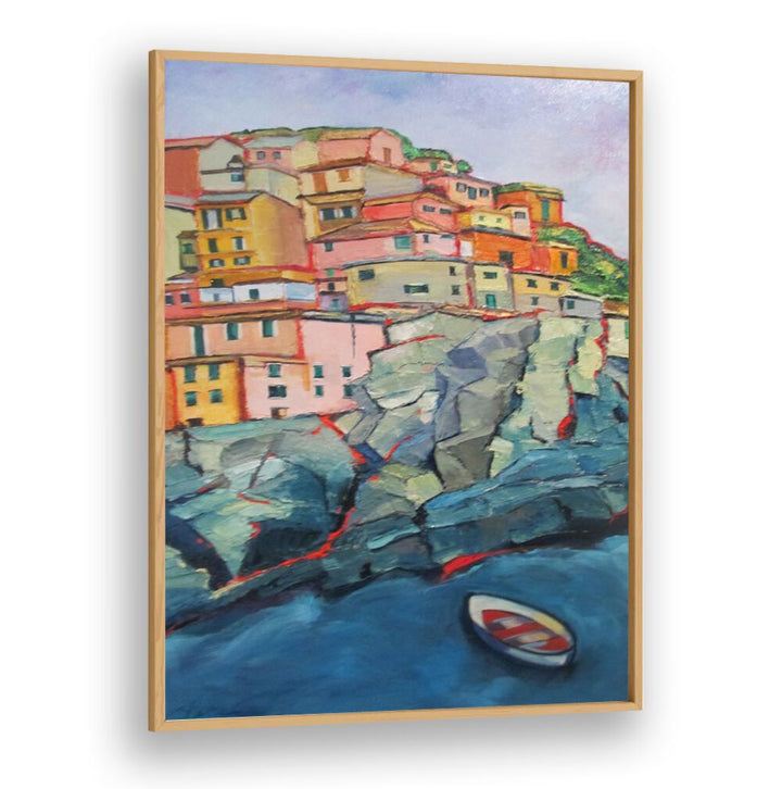 ITALIAN VILLAGE , LANDSCAPE PAINTINGS