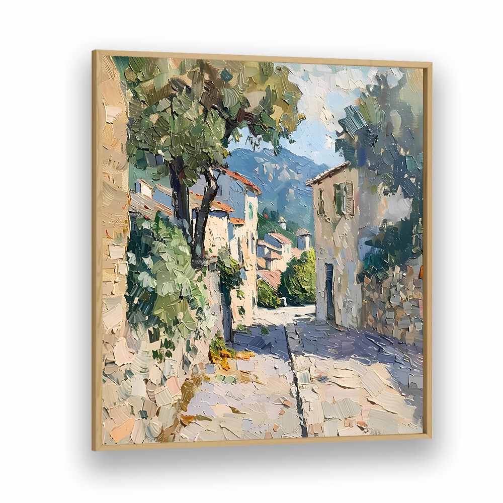 Vibrant streetscape depicting Mediterranean charm in STREET IN MALLORCA IV, perfect for summer ambiance.