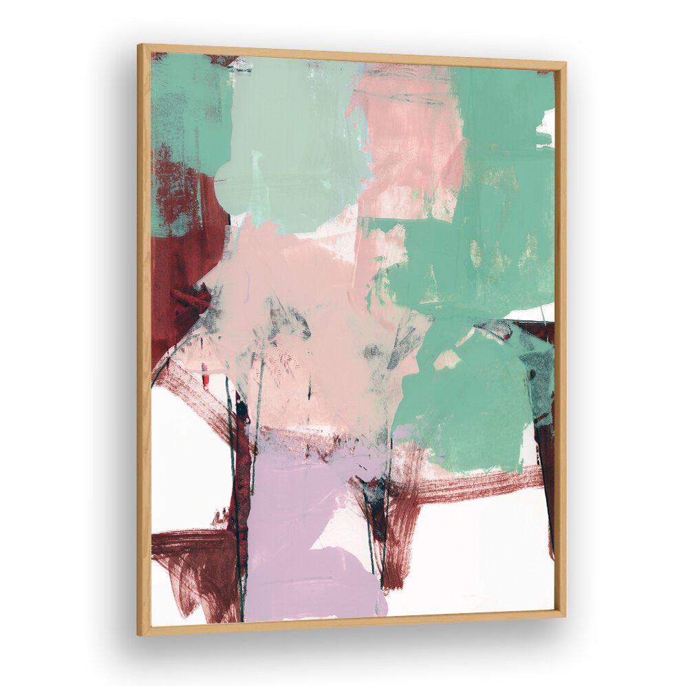 Vibrant BLUE PINK DUSKY III, ABSTRACT PAINTINGS, enhancing spaces with captivating hues of blue and pink.