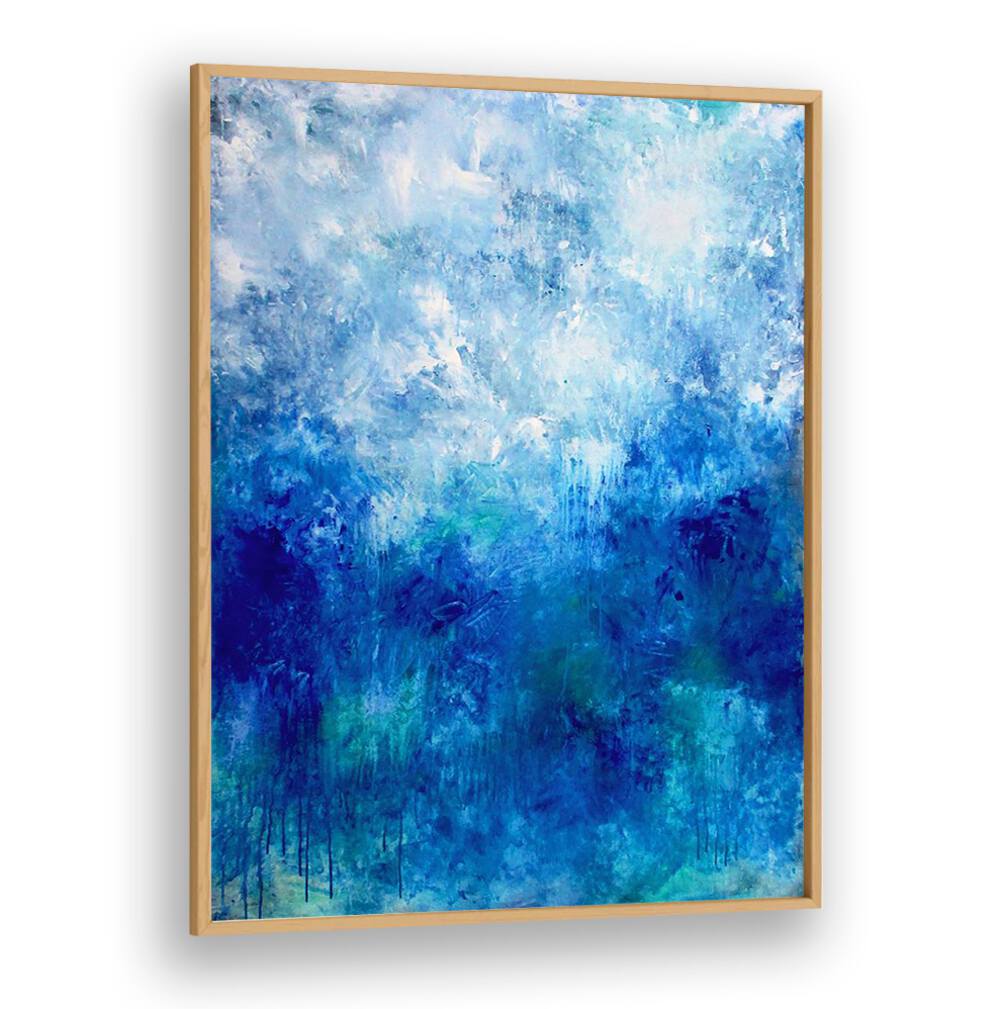 Stunning ABSTRACTION DESIGN X, ABSTRACT PAINTINGS in bold blues, perfect for transforming any living space.