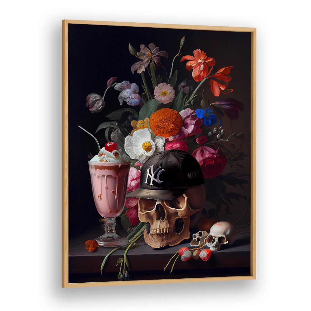 SKULL STILL LIFE BY DIKHOTOMY , ALTERED ART PRINTS