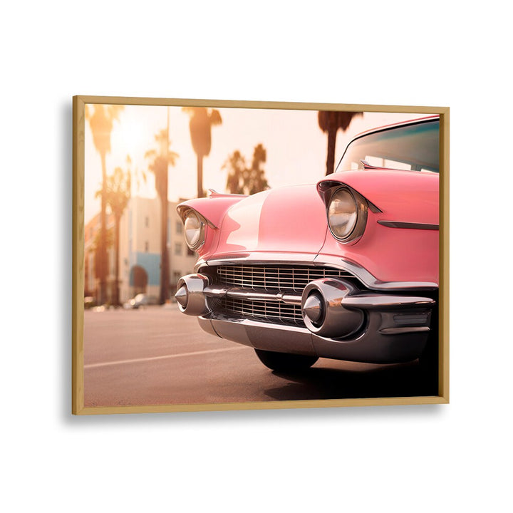 VENICE PINK RETRO CAR , CAR POSTERS