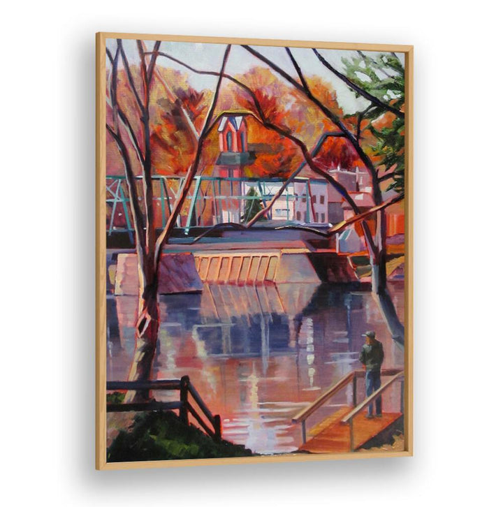VIEW FROM LAMBERTVILLE , LANDSCAPE PAINTINGS
