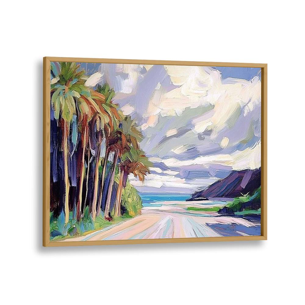 Vibrant painting capturing the essence of the ROAD TO THE BEACH, perfect for beach lovers and relaxation enthusiasts.