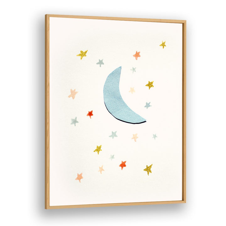 Whimsical MOON & STARS kids room painting, perfect for adding charm to your child's space.
