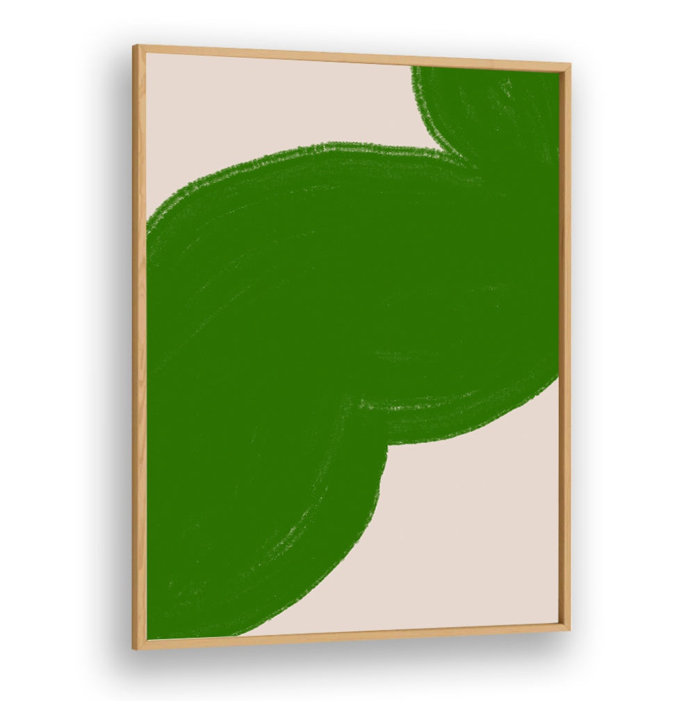 GREEN SHAPE COMPOSITION , ABSTRACT PAINTINGS