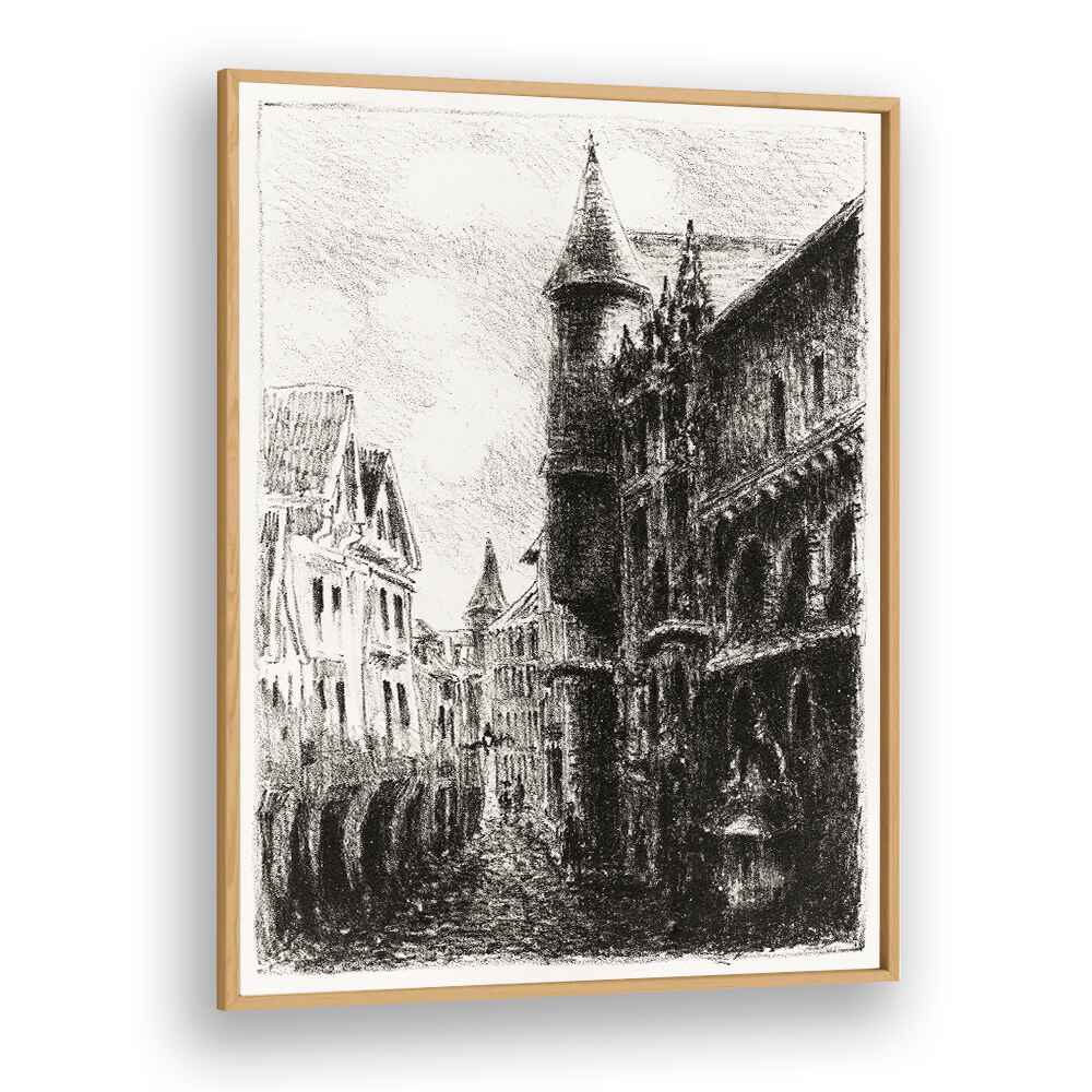 RUE SAINT-ROMAIN, ROUEN, (1896) , VINTAGE PAINTINGS