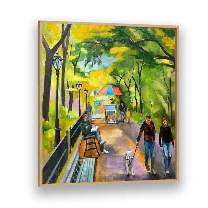 CENTRAL PARK STROLL , LANDSCAPE PAINTINGS