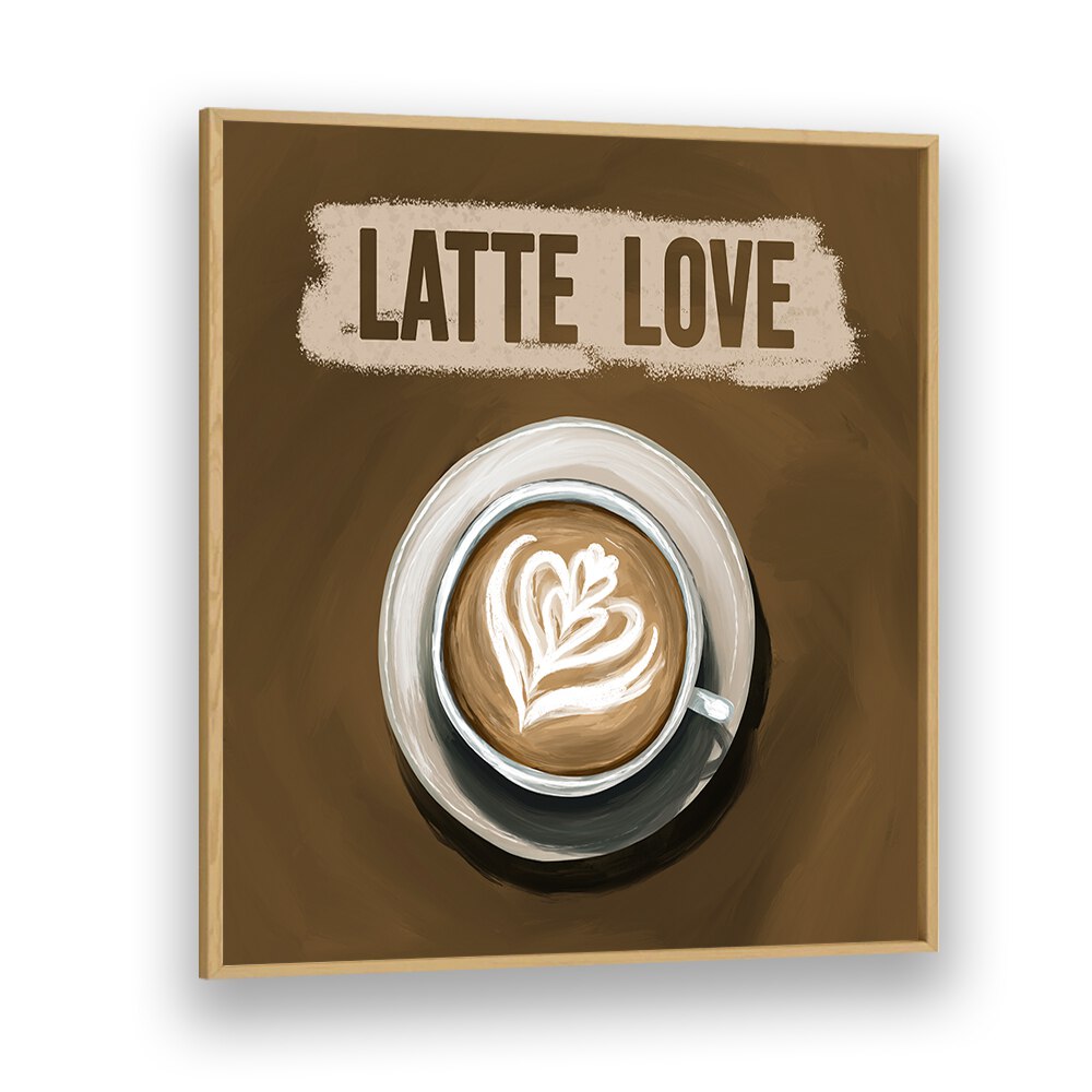 Stylish wall art featuring a latte design, perfect for the LATTE LOVE, BAR & CAFE ambiance.