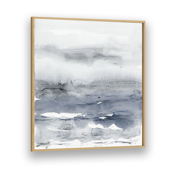 Misty Minimal Landscape, Abstract Paintings featuring serene hills and tranquil tones for a peaceful home retreat.