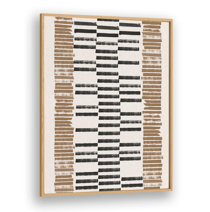 LINO CUT PATTERN NO.2, GEOMETRIC ART PRINTS features modern abstract lines in earthy tones, perfect for elegant decor.