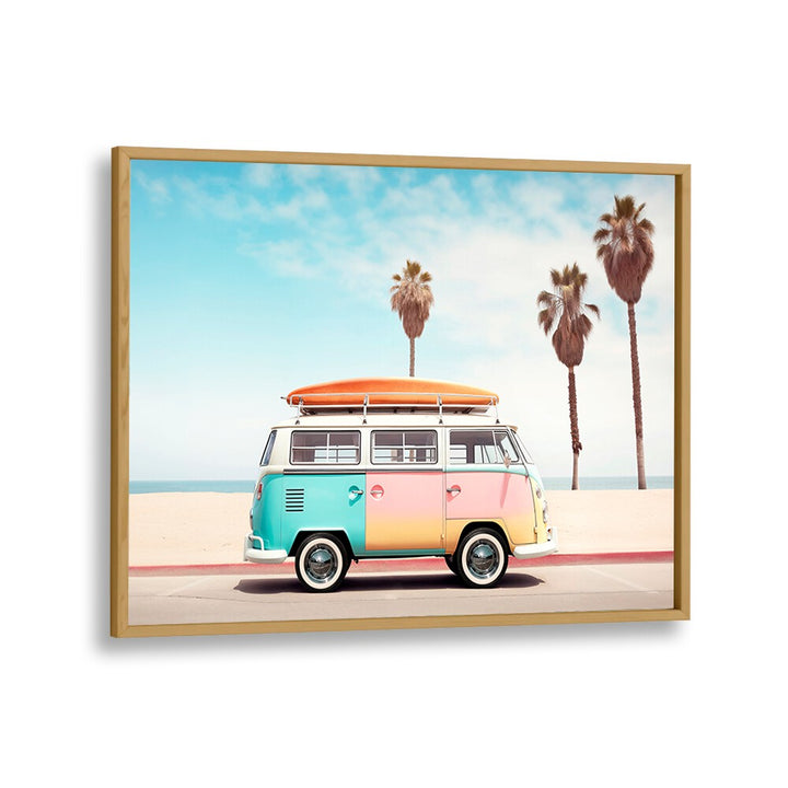 VAN ON THE BEACH , CAR POSTERS
