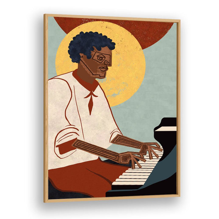 Colorful MUSICIAN GUY VIII, MOVIE POSTERS showcasing an iconic musician at the piano, perfect for music lovers.