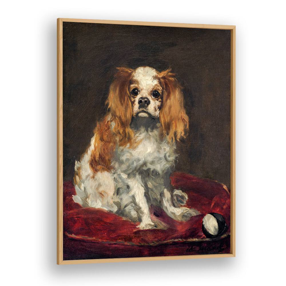 A KING CHARLES SPANIEL (1866) BY EDOUARD MANET , VINTAGE PAINTINGS