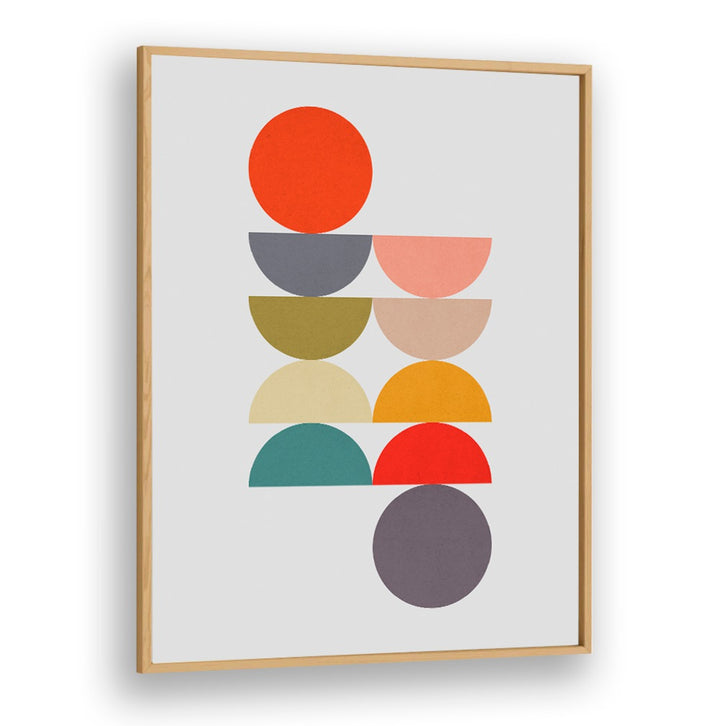 CIRCLES IN HARMONY III, GEOMETRIC ART PRINTS showcase vibrant colors for a balanced, tranquil living space.