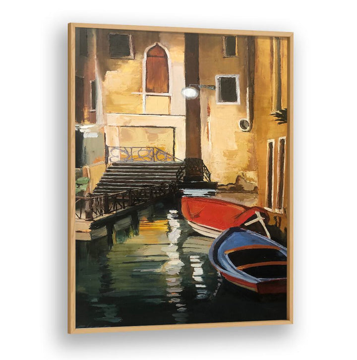 CANAL AT NIGHT , BEACH PAINTINGS