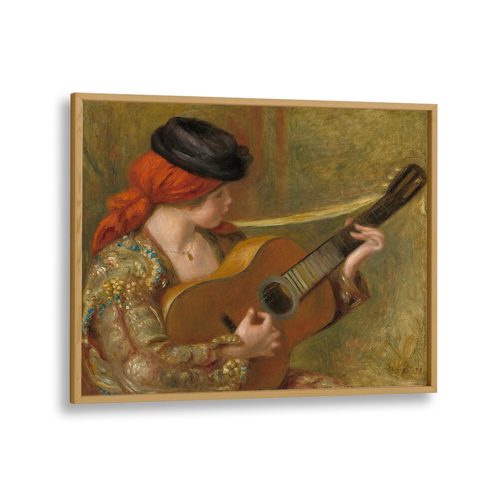 YOUNG SPANISH WOMAN WITH A GUITAR (1898) , VINTAGE PAINTINGS