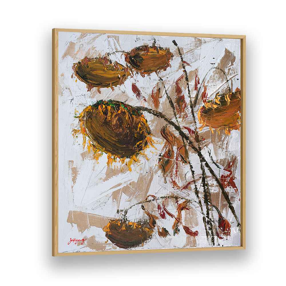 Vibrant SUN FLOWER CANVAS II, FLORAL FLOWER PAINTINGS, perfect for brightening any space with artful charm.