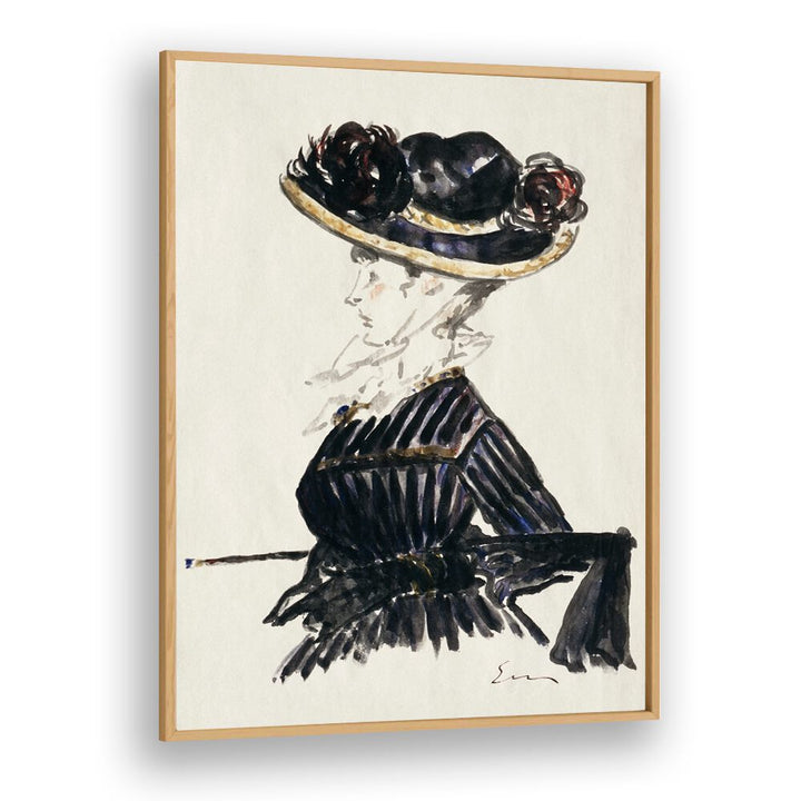 WOMAN IN LARGE HAR (1880) BY EDOUARD MANET , VINTAGE PAINTINGS