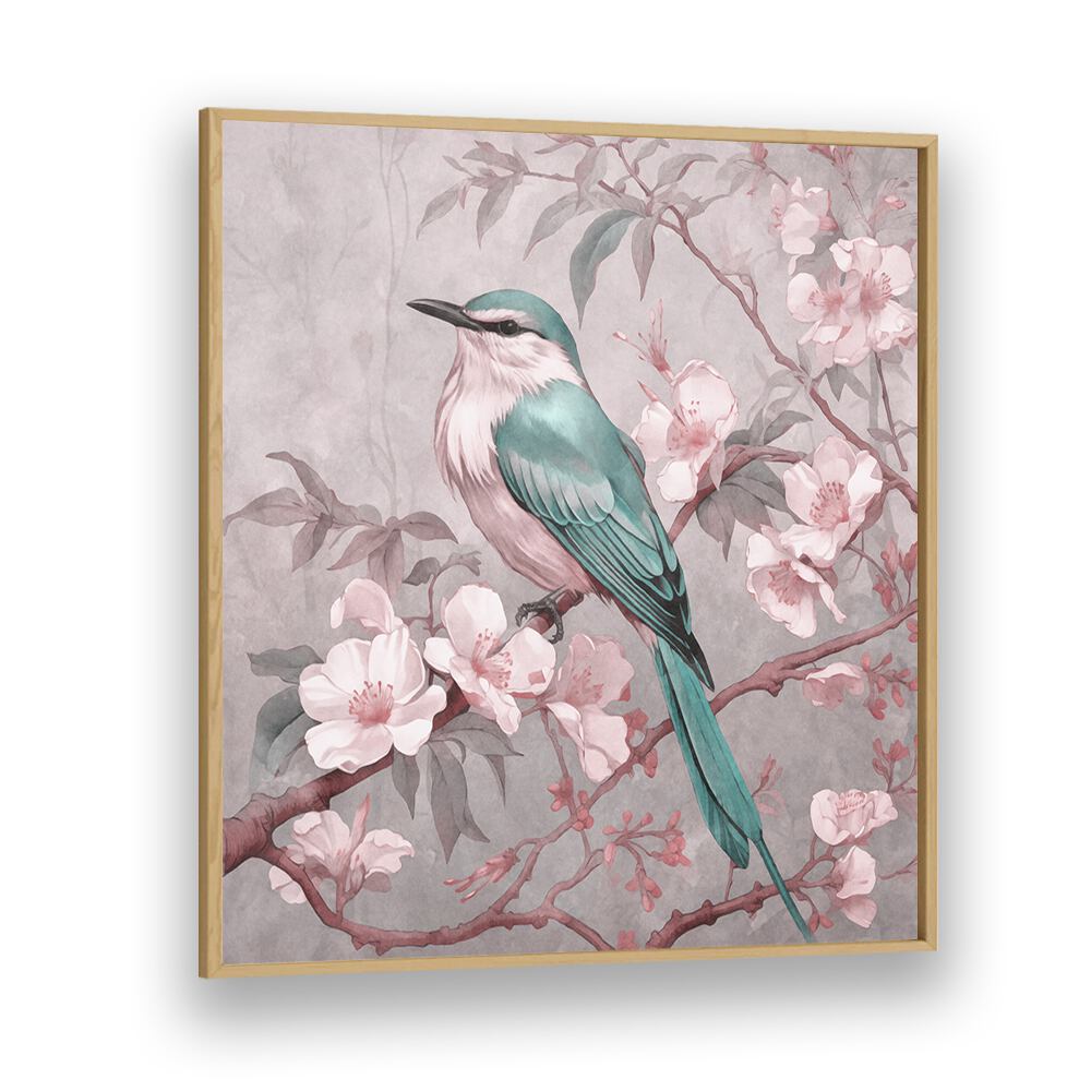 CHINOISERIE BIRD SPRING VIBES III BY ANDREA HAASE , WILDLIFE POSTERS, WILDLIFE PAINTINGS