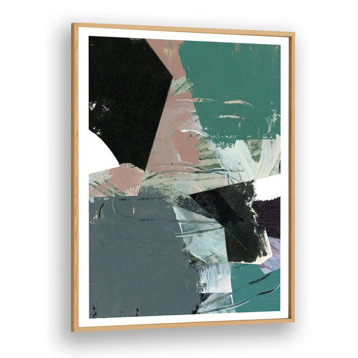 Stunning BLUE BLACK NEUTRAL III, ABSTRACT PAINTINGS blend rich hues for a captivating contemporary art piece.