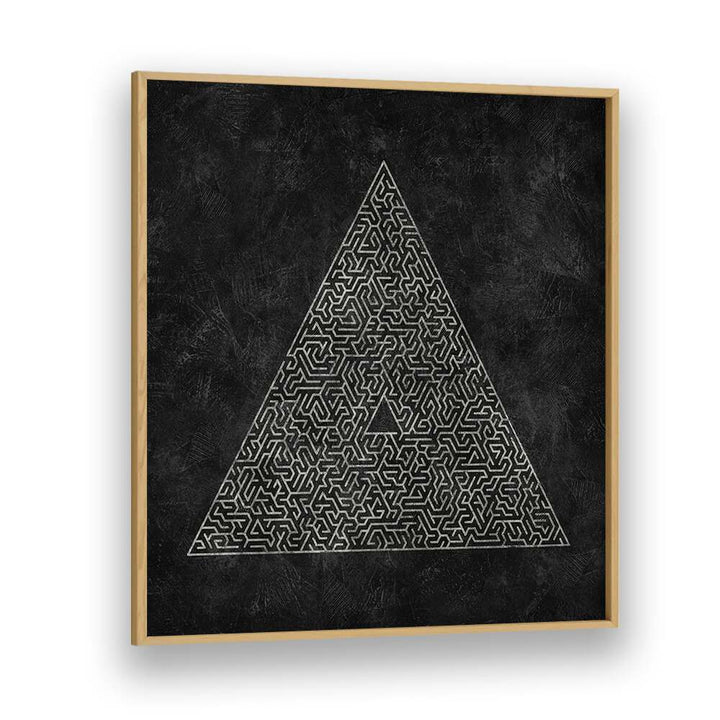 Stylish geometric art print, THE PYRAMID MAZE ESCAPE II, perfect for modern decor and visual intrigue.
