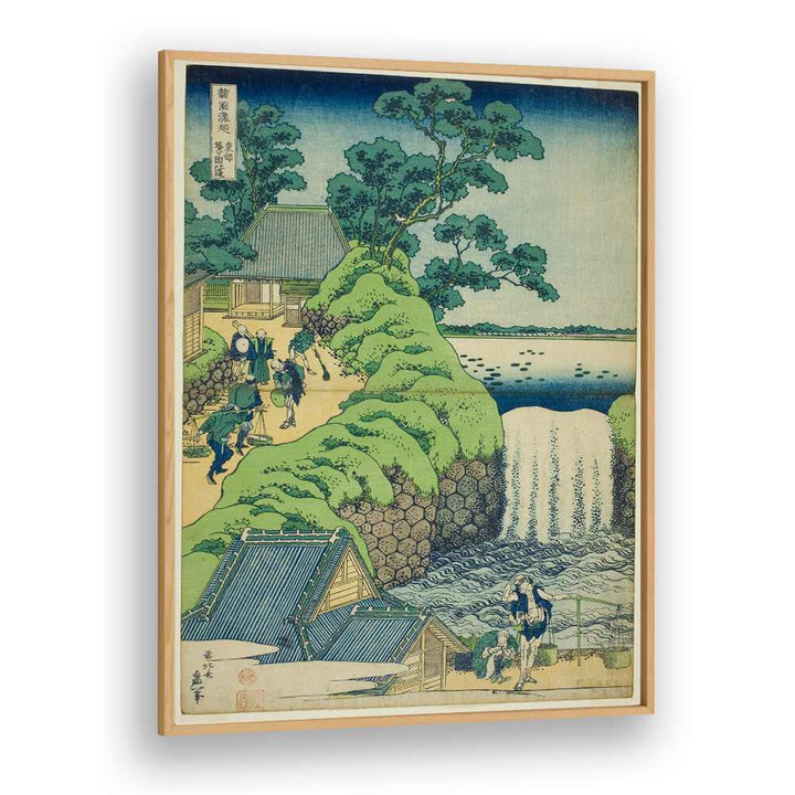 AOIGAOKA FALLS IN THE EASTERN CAPITAL  BY KATSUSHIKA HOKUSAI, JAPANESE PAINTINGS