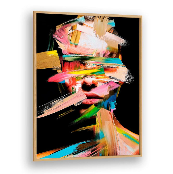 Colorful brush strokes blend to create the unique FACELESS V, ABSTRACT PAINTINGS by Philippe HUGONNARD.