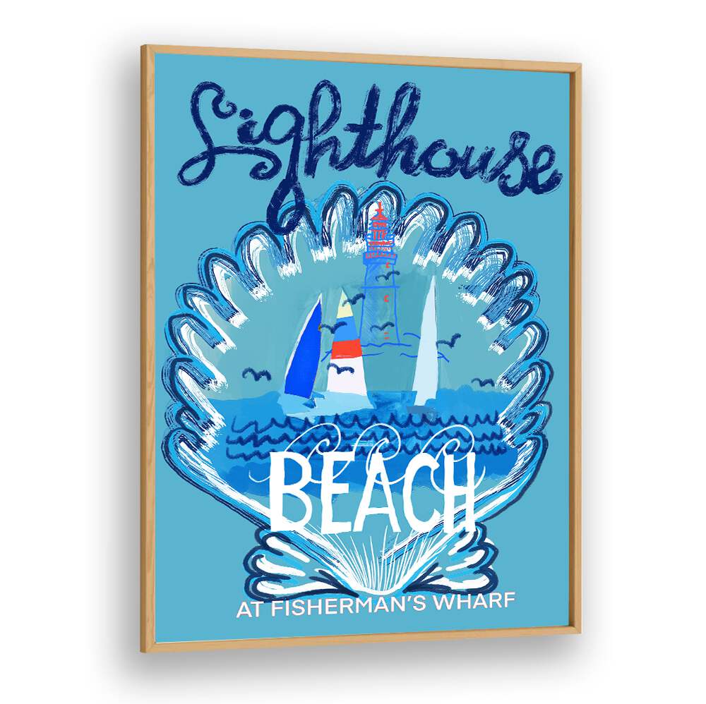 Vibrant LIGHTHOUSE II Beach Paintings showcasing a coastal scene, perfect for transforming any space into a seaside paradise.