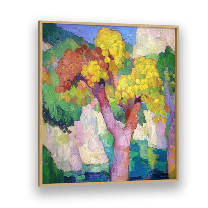 Vibrant COLOURFUL TREES OF MALLORCA artwork, perfect for enhancing any art collection or home decor.