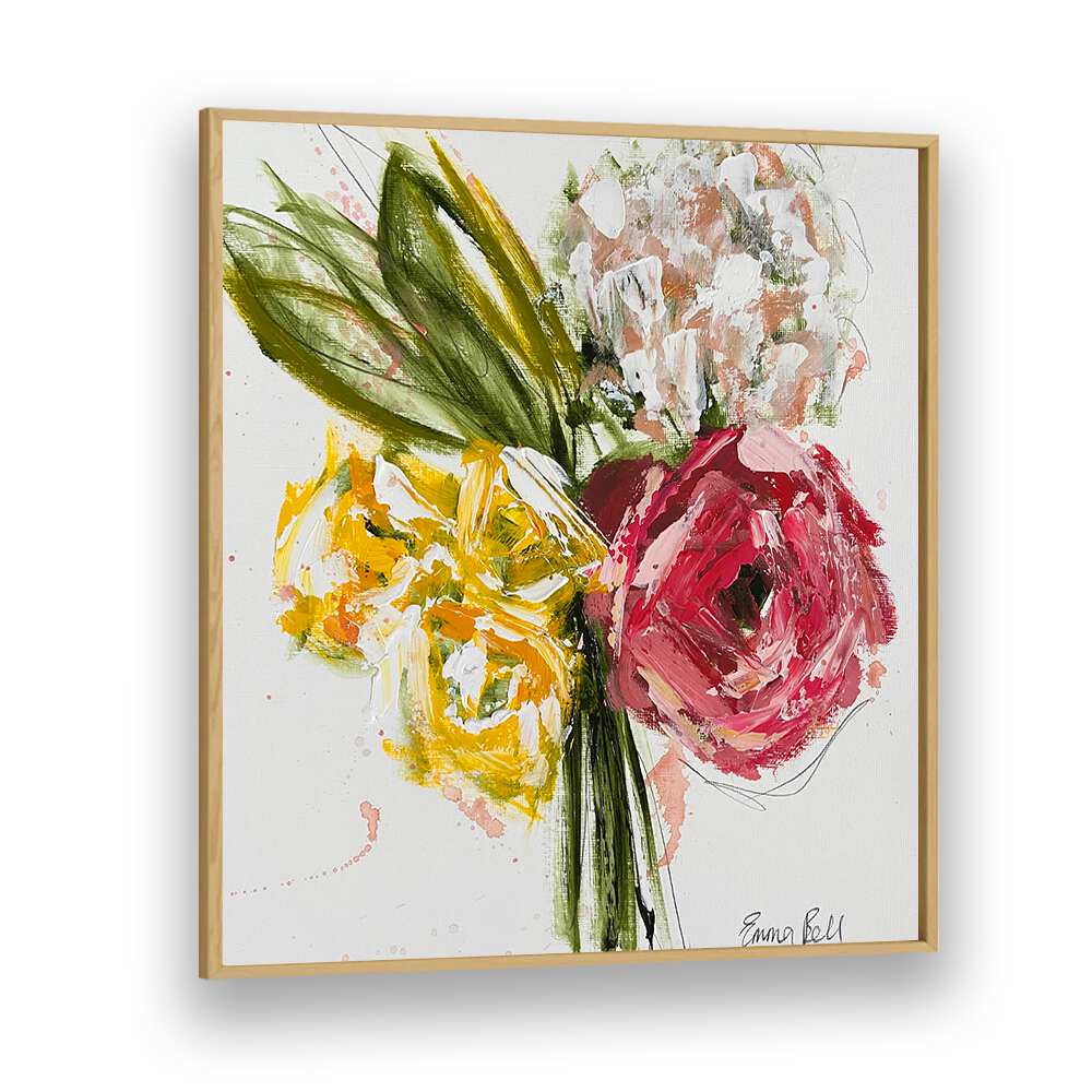 Vibrant COLORFUL FLORAL BOUQUET showcasing abstract designs in FLORAL FLOWER PAINTINGS for a stunning decor upgrade.
