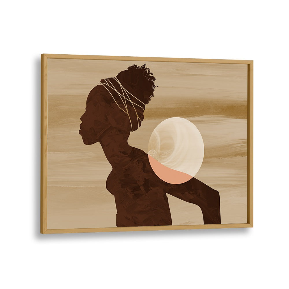 Stylish silhouette art featuring the ANGOLAN MOON, AFRICAN ART PAINTINGS, perfect for enhancing your home decor.