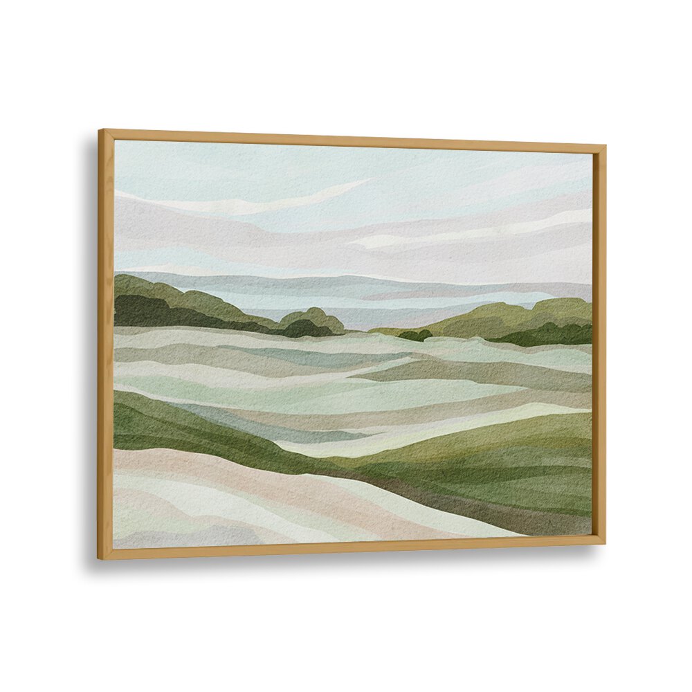 GREEN HILL VIEW II , LANDSCAPE PAINTINGS
