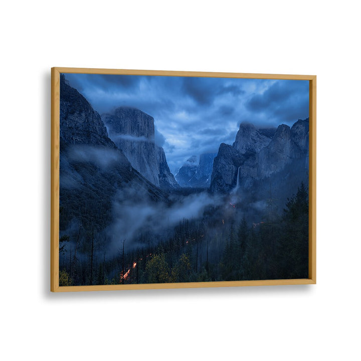 Serene Blue Hour Yosemite landscape captured in stunning photography prints, perfect for any nature lover's decor.