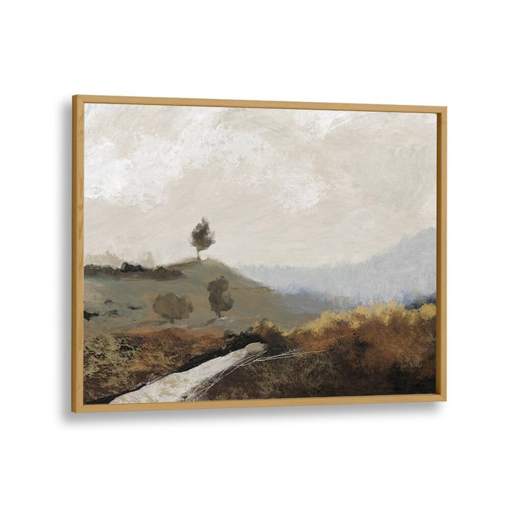 Serene LA COLLINA, LANDSCAPE PAINTINGS showcasing tranquil hills and a solitary tree, perfect for home decor elegance.
