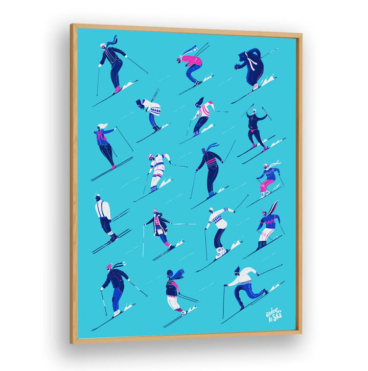 Stylish LE SKI BLUE, SPORTS POSTERS showcasing vibrant winter sports action, perfect for ski enthusiasts.