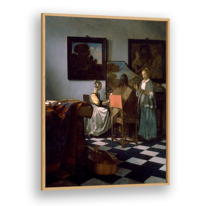 THE CONCERT (1664) FAMOUS PAINTING BY JOHANNES VERMEER, VINTAGE PAINTINGS