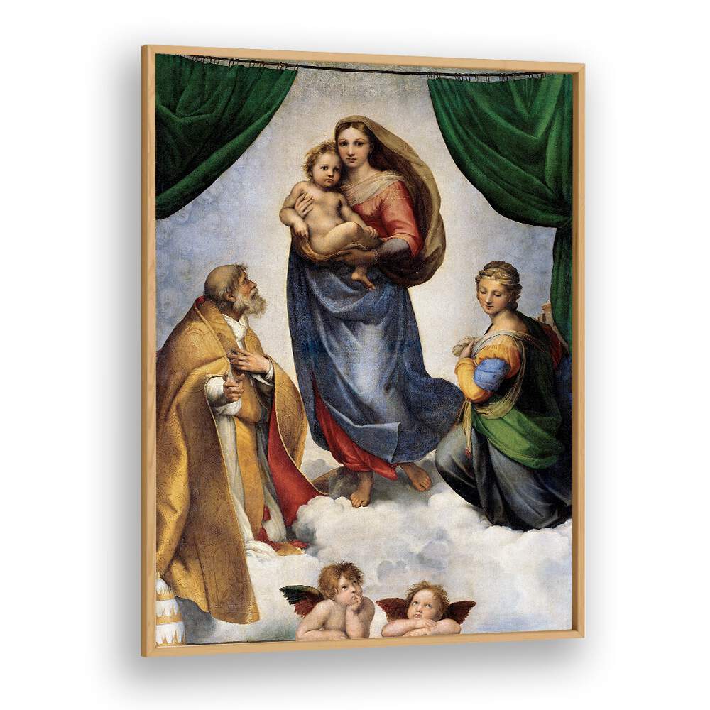 THE SISTINE MADONNA (1512) BY RAPHAEL RAFFAELLO , VINTAGE PAINTINGS