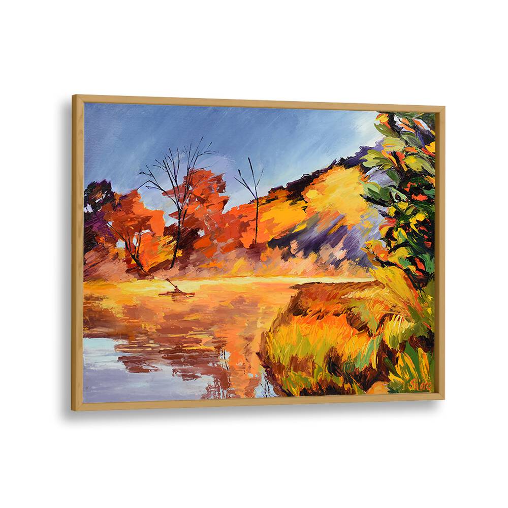 KAYAK AND ORANGE TREES , LANDSCAPE PAINTINGS