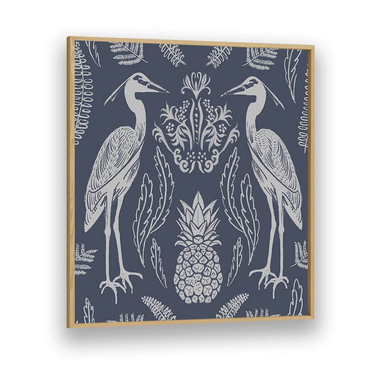 Elegant HERON AND FERNS, ANIMAL PAINTINGS featuring graceful herons and lush ferns, perfect for your decor.