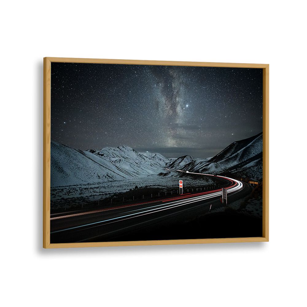 Stunning night landscape with winding road, showcasing the beauty of nature in HIGHWAY TO HEAVEN, PHOTOGRAPHY PRINTS.